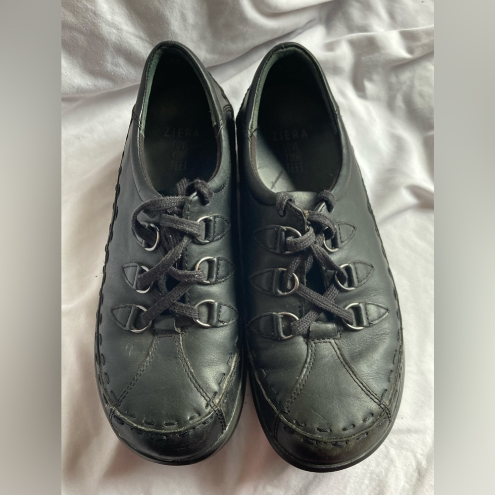 ZIERA Allsorts Hiker Casual Lace-up Leather Comfort Shoes 38/US 7.5
